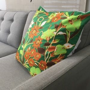 Handmade Vintage Scarf Pillow Cover